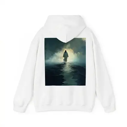 Jesus Walking on Water Stormy Ocean