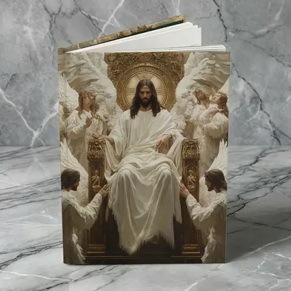 Jesus Christ Enthroned With Angels Gold