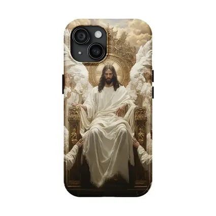 Jesus Christ Enthroned With Angels Gold