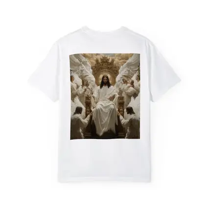Jesus Christ Enthroned With Angels Gold