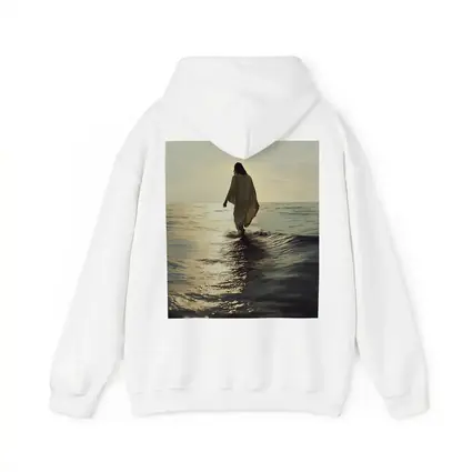 Jesus Walking On Water At Sunset