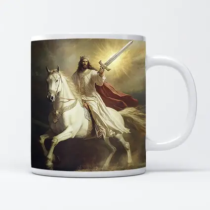 Jesus Christ Riding White Horse With Sword