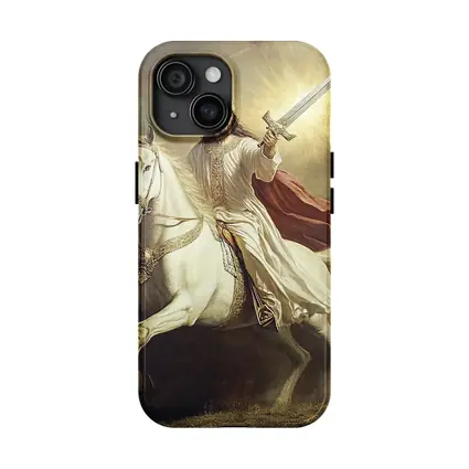 Jesus Christ Riding White Horse With Sword