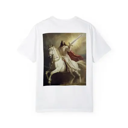 Jesus Christ Riding White Horse With Sword