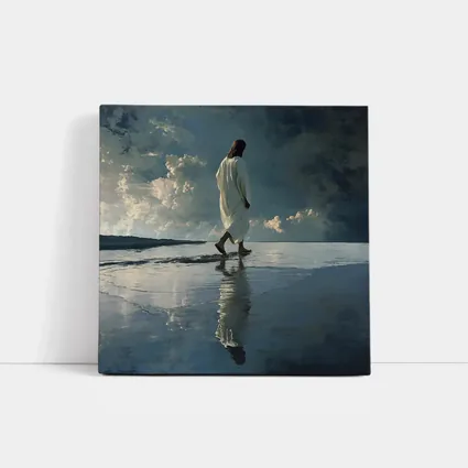 Jesus Walking On Water Dramatic Sky