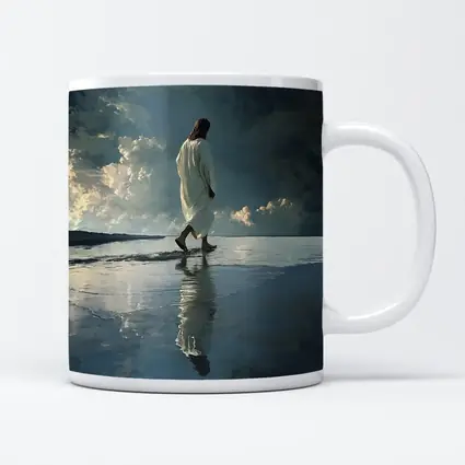 Jesus Walking On Water Dramatic Sky