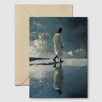 Jesus Walking On Water Dramatic Sky