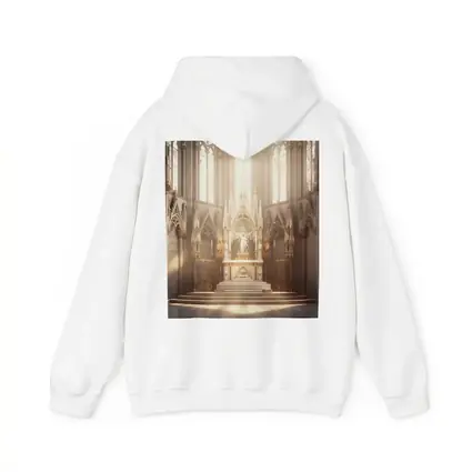 Gothic Cathedral Altar Warm Golden Light