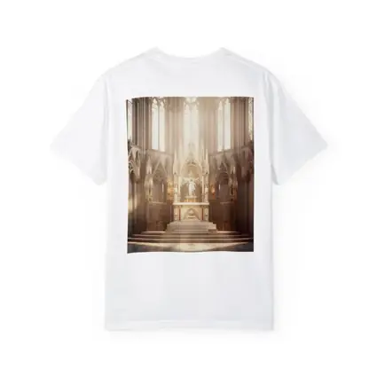 Gothic Cathedral Altar Warm Golden Light