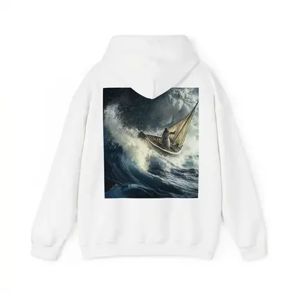 Jesus Calming Storm on Raging Sea