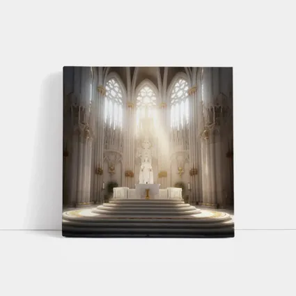 Gothic Cathedral Altar Divine Light Interior