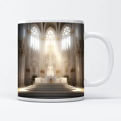 Gothic Cathedral Altar Divine Light Interior