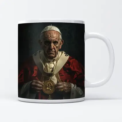 Catholic Pope Portrait Red Ceremonial Robes