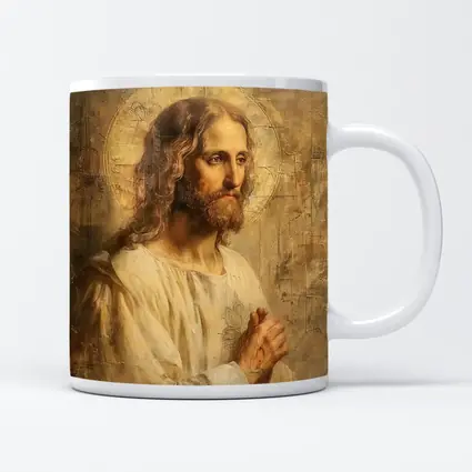 Jesus Christ Portrait Golden Textured Painting