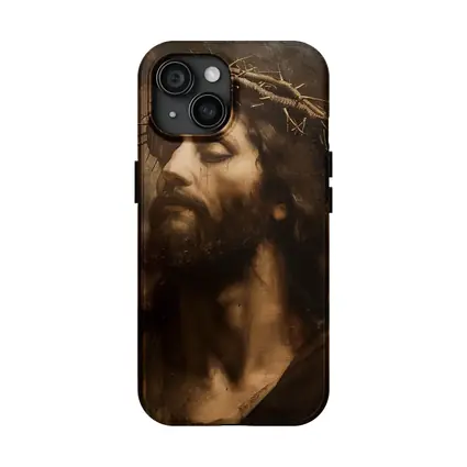 Jesus Crown of Thorns Dark Oil Painting