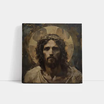 Jesus Crown of Thorns Oil Painting Portrait