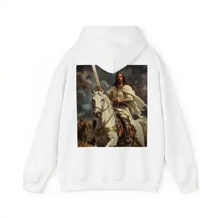 Jesus Christ Riding White Horse With Sword