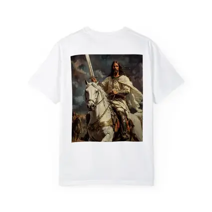 Jesus Christ Riding White Horse With Sword
