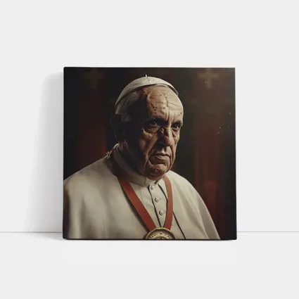 Pope Portrait Dark Dramatic Religious Background