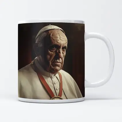 Pope Portrait Dark Dramatic Religious Background