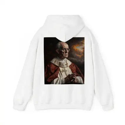 Catholic Pope Portrait Dark Dramatic Sky