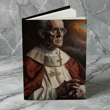 Catholic Pope Portrait Dark Dramatic Sky
