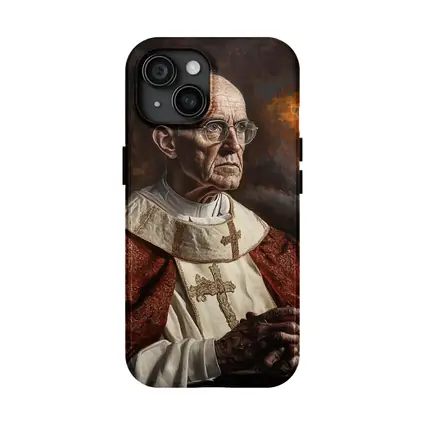 Catholic Pope Portrait Dark Dramatic Sky
