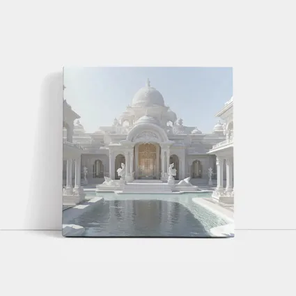 White Marble Indian Palace Reflection Pool
