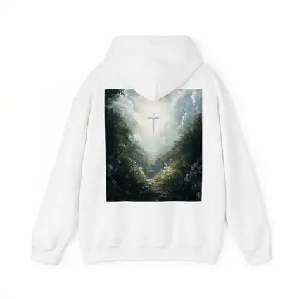 Christian Cross Glowing Forest Path Art