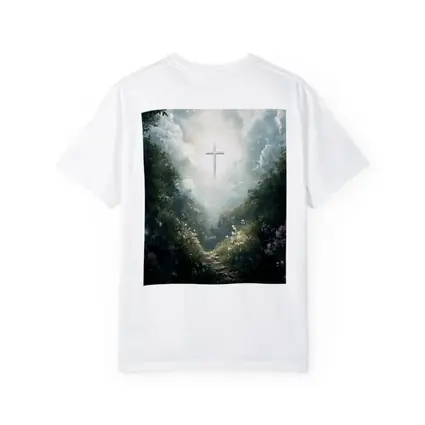 Christian Cross Glowing Forest Path Art