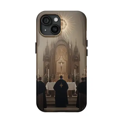 Catholic Mass Priest Altar Gothic Church Interior
