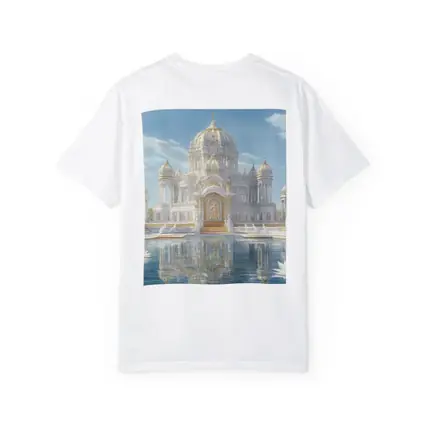 White Gold Temple Lotus Pond Reflection