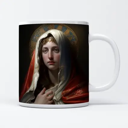 Virgin Mary Portrait Religious Classical Oil Painting