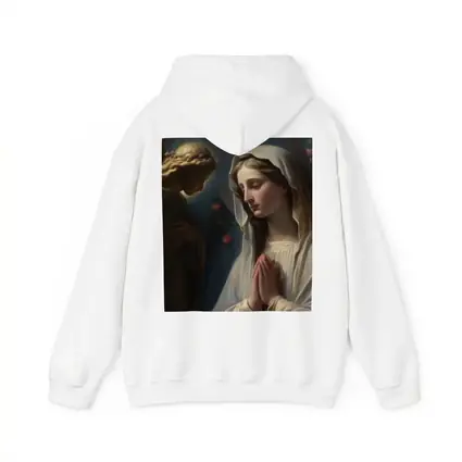 Virgin Mary Praying With Angel Religious Art
