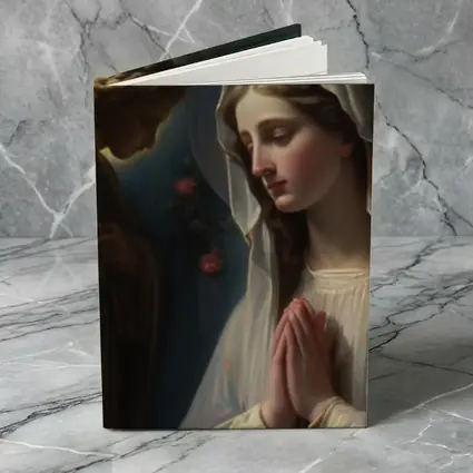 Virgin Mary Praying With Angel Religious Art