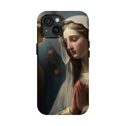 Virgin Mary Praying With Angel Religious Art