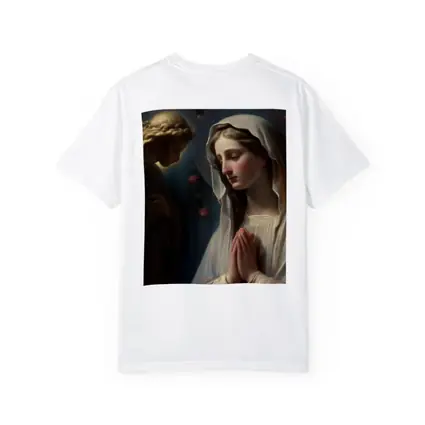 Virgin Mary Praying With Angel Religious Art