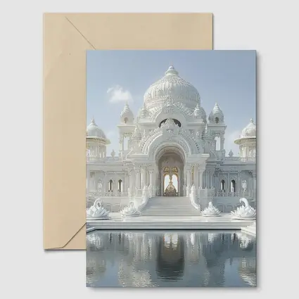 White Marble Temple Reflecting Pool Architecture