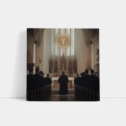 Catholic Mass Altar Church Interior Scene