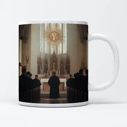 Catholic Mass Altar Church Interior Scene