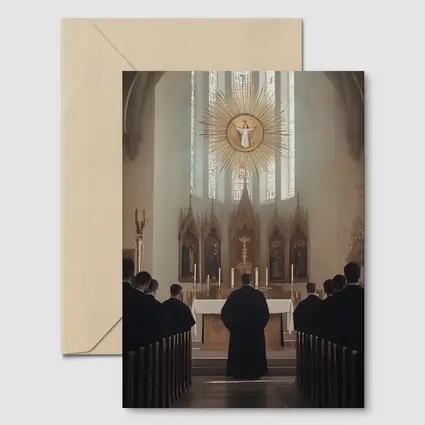 Catholic Mass Altar Church Interior Scene