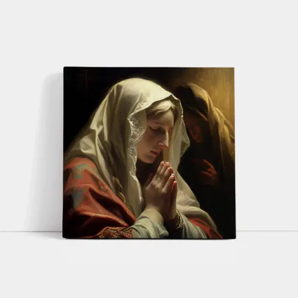 Virgin Mary Praying Classical Religious Oil Painting