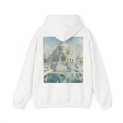 White Marble Hindu Temple Watercolor Art