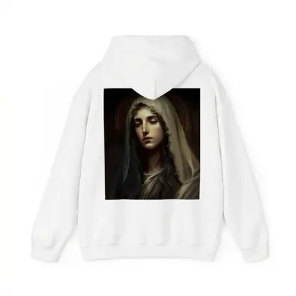 Virgin Mary Dark Renaissance Religious Portrait Art