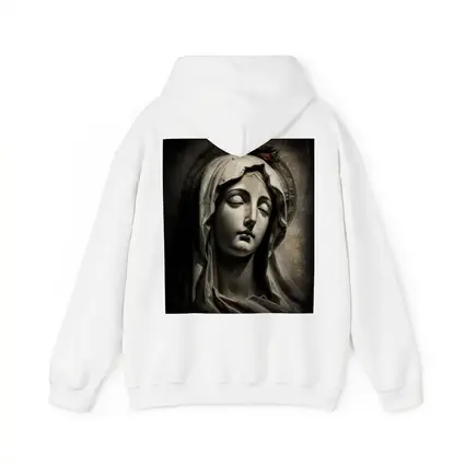 Virgin Mary Marble Statue Dark Grunge