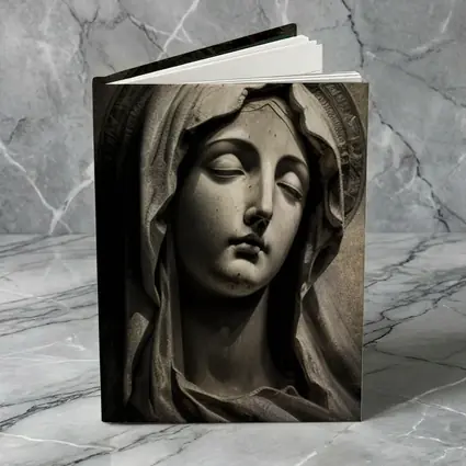 Virgin Mary Marble Statue Dark Grunge