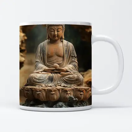 Ancient Stone Buddha Statue Lotus Seat