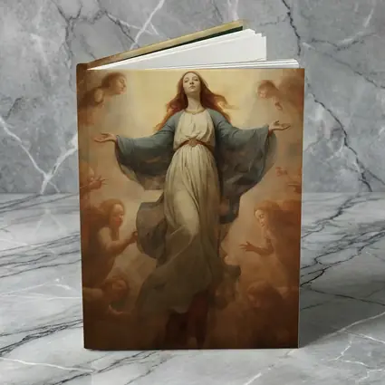 Virgin Mary Ascending Angels Religious Renaissance Art
