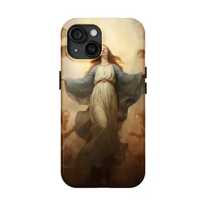 Virgin Mary Ascending Angels Religious Renaissance Art