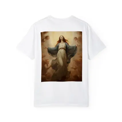 Virgin Mary Ascending Angels Religious Renaissance Art